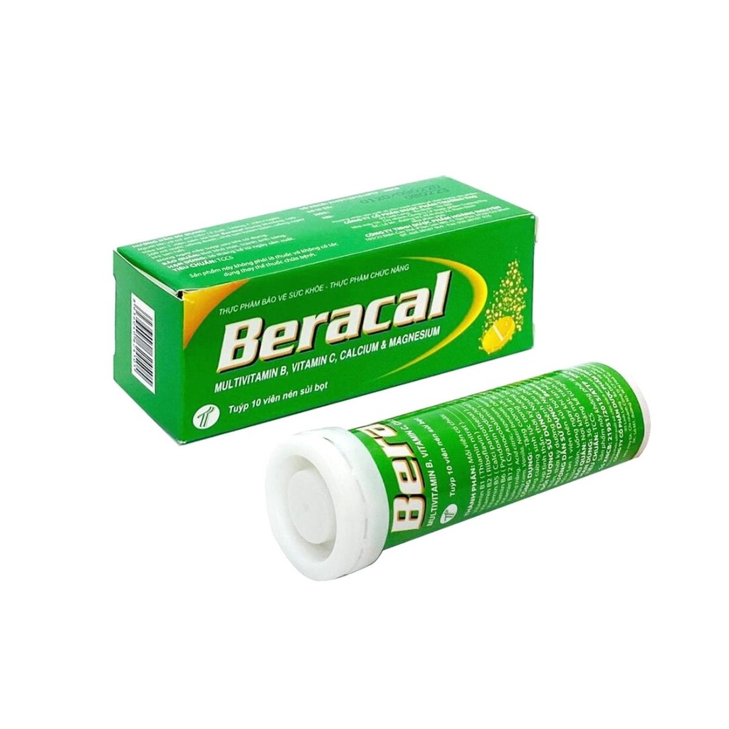 BERACAL-BỔ SUNG VITAMIN & KHOÁNG CHẤT, TĂNG CƯỜNG SỨC ĐỀ KHÁNG-TUÝP 10 VIÊN