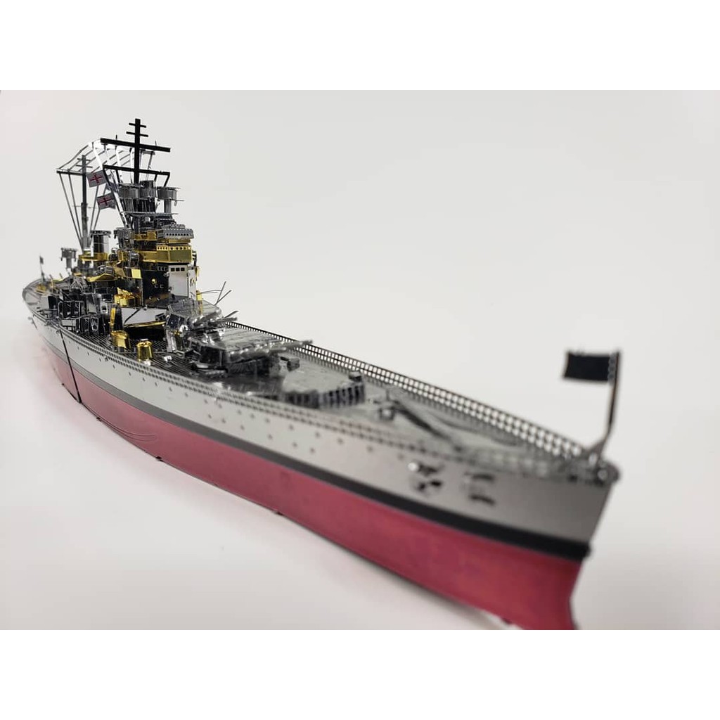 Tự Ráp Mô Hình Kim Loại 3D Tàu Chiến Thiết Giáp Hạm Anh Quốc HMS Prince of Wales Battleship