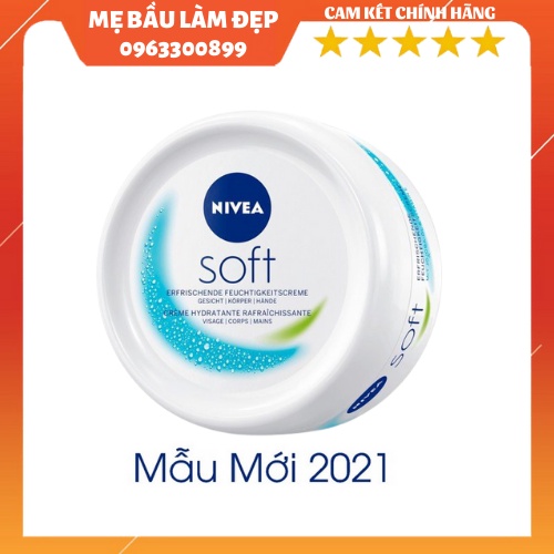 Kem Dưỡng Ẩm, Dưỡng Trắng Da NIVEA SOFTT - Làm mềm mịn và cấp ẩm cho da - Hàng Chính Hãng