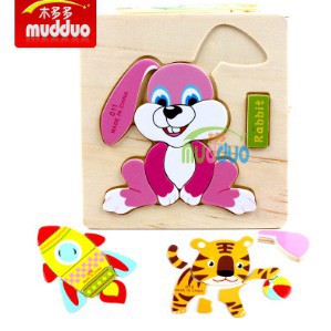 Bộ Đồ Chơi Lắp Ráp Bằng Gỗ Dễ Thương Giúp Phát Triển Trí Thông Minh Cho Bé