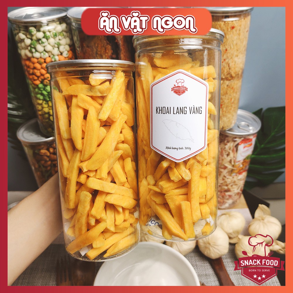 KHOAI LANG VÀNG sấy giòn KHÔNG ĐƯỜNG, Đồ ăn vặt Snack Food