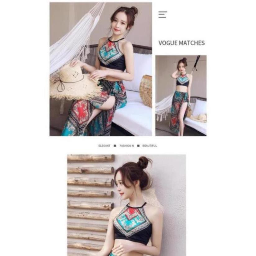 Bộ bikini nữ - Bộ đồ đi biển - Bộ đồ bơi nữ 3 chi tiết cực kì sang chảnh | BigBuy360 - bigbuy360.vn