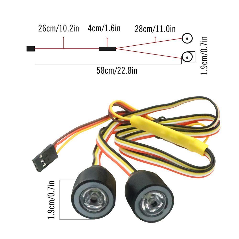 SUSANS Đèn Pha Axial SCX10 III TRX4 Tỉ Lệ 1 / 10 19mm Cho Xe Đồ Chơi