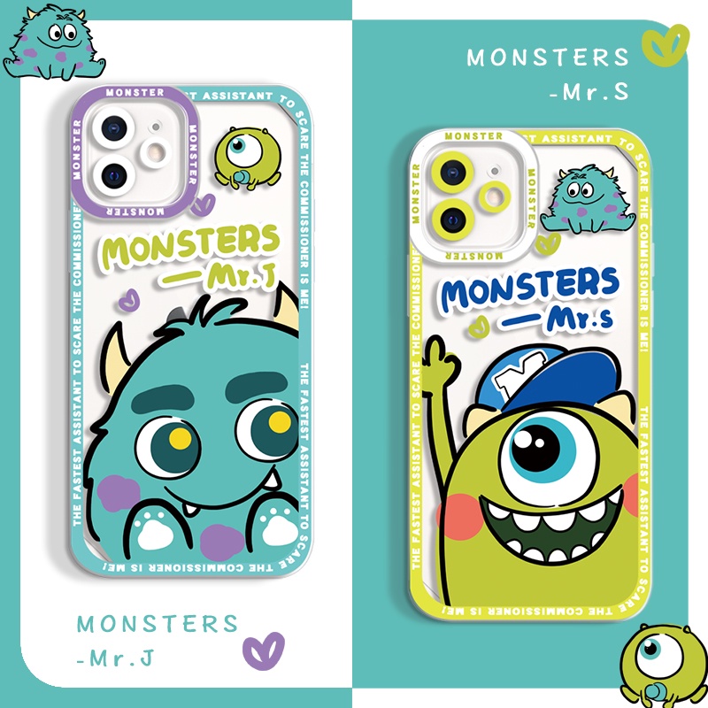 DISNEY Ốp Điện Thoại Hình Quái Vật Mắt To Cho iPhone 11 12 13 pro max XS X XR XSMax 7 8 6 6s plus SE 2020