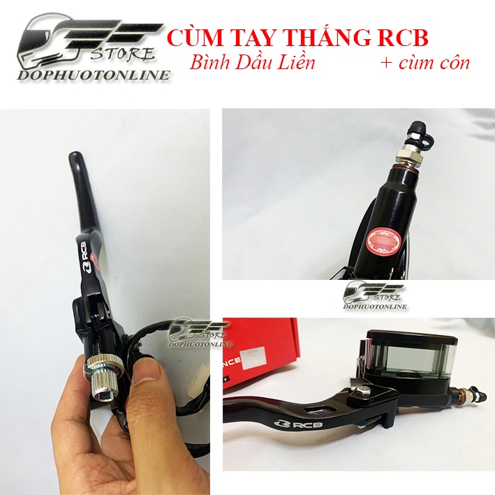 Cùm Tay Thắng Bình Dầu Liền và Tay Côn RCB Lắp Nhiều Dòng Xe