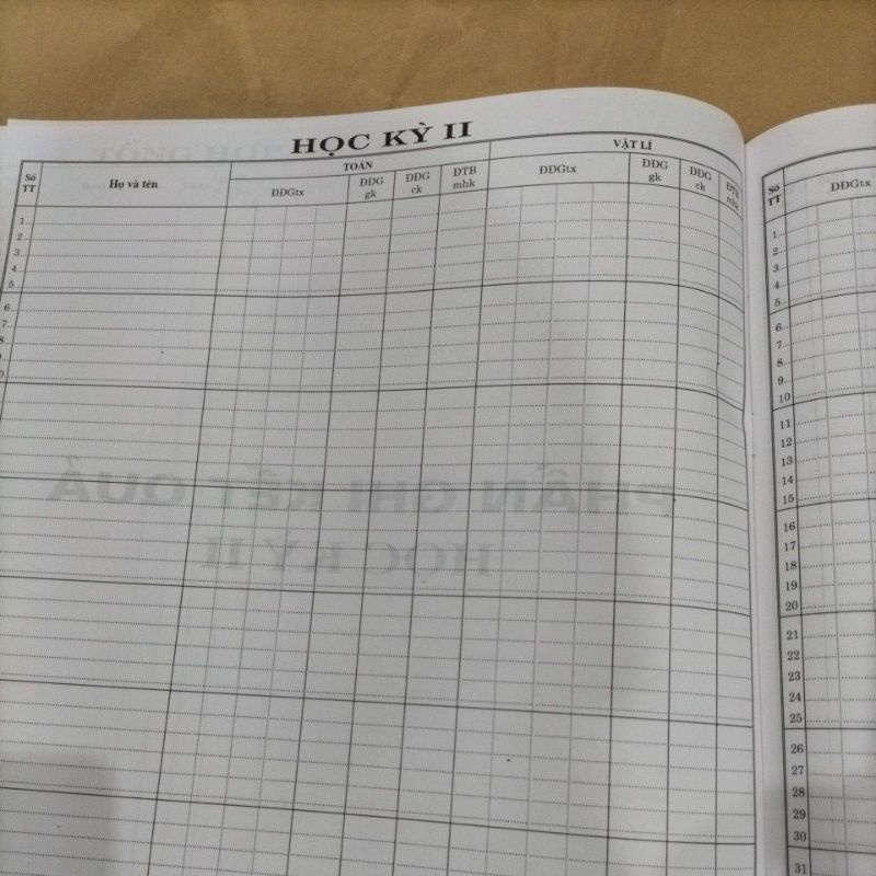 (4 quyển) Sổ theo dõi và đánh giá học sinh trung học phổ thông