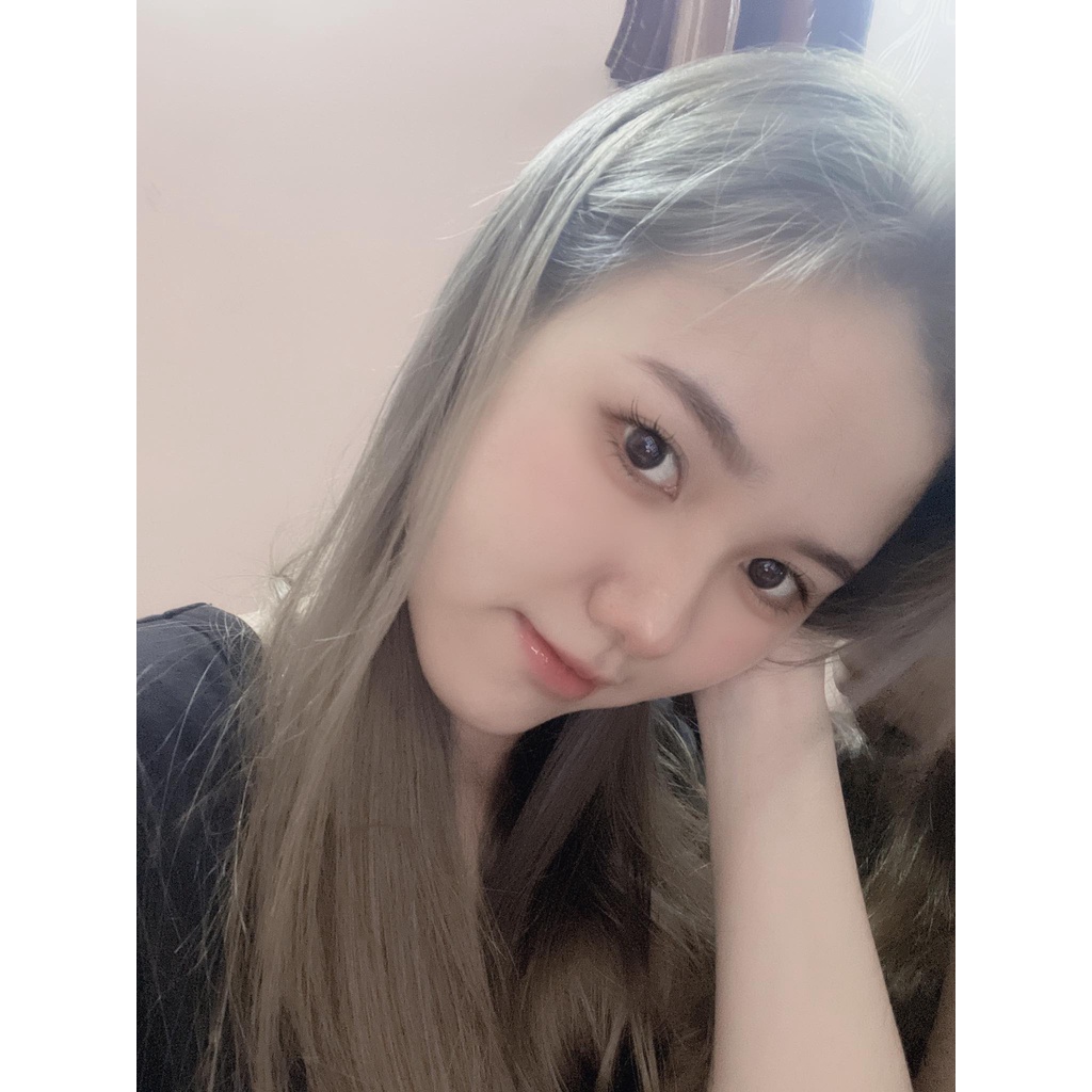 Thuốc nhuộm tóc màu nâu khói sáng , tặng kèm oxy trợ dưỡng và bao tay