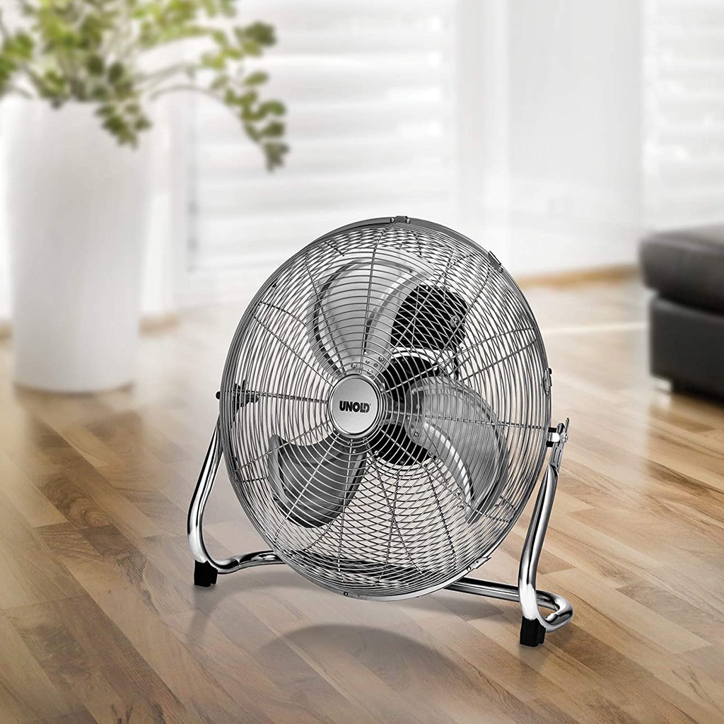 Quạt sàn UNOLD 86756 khung inox, Quạt chân quỳ công suất lớn 3 tốc độ