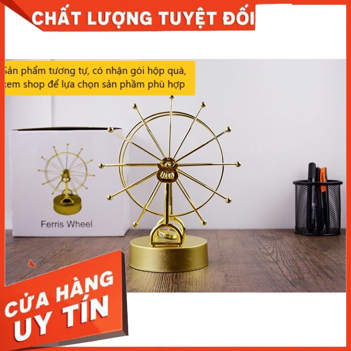 Con lắc Newton dao động vĩnh viễn mô hình quả ĐU VÀNG, đồ chơi trang trí để bàn XẢ STRESS hiệu quả.