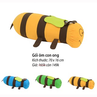Gối ôm cho bé hình chú ong chăm chỉ - Adroit Bee 70x20cm Hometex chính hãng