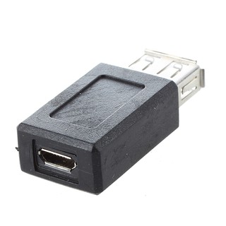 Đầu cắm chuyển đổi ổ cắm Micro USB sang USB 2.0 Type A màu đen bằng silicon