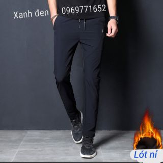 Quần gió lót nỉ ấm nam