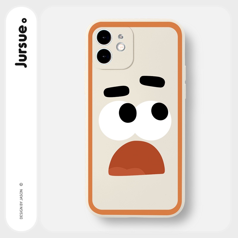 Ốp lưng JURSUE mềm hình cặp đôi dễ thương đẹp cho iPhone 13 12 11 Pro Max SE 2020 X XR XS ip 8 7 6 6S Plus kute Y328