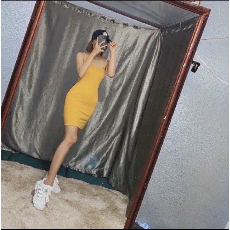 Đầm body 2 dây cọng bún chất thun borip dày mịn đẹp | BigBuy360 - bigbuy360.vn