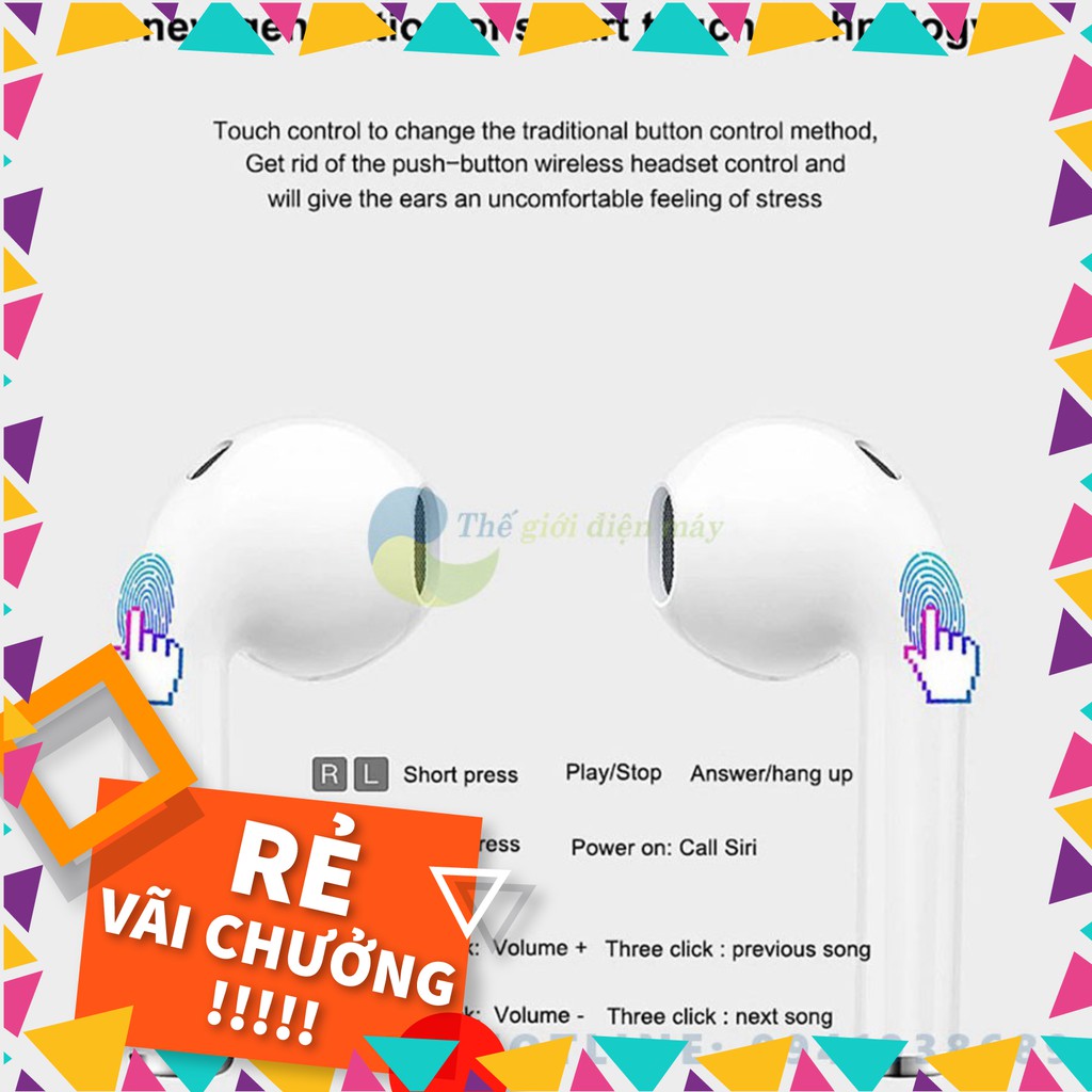 [SALE] Tai nghe bluetooth I12 TWS - Bảo hành 6 tháng - Shop Thế giới điện máy .