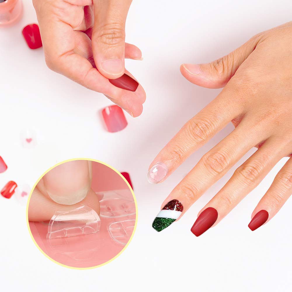 Miếng Dán Móng , Keo Silicon Dán Móng Nailbox,  24PCS Miếng Dán