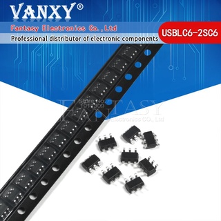 Bộ 100 USB LC6-2SC6 SOT23-6 USBLC6 SOT23 UL26 SOT mới và chính hãng
