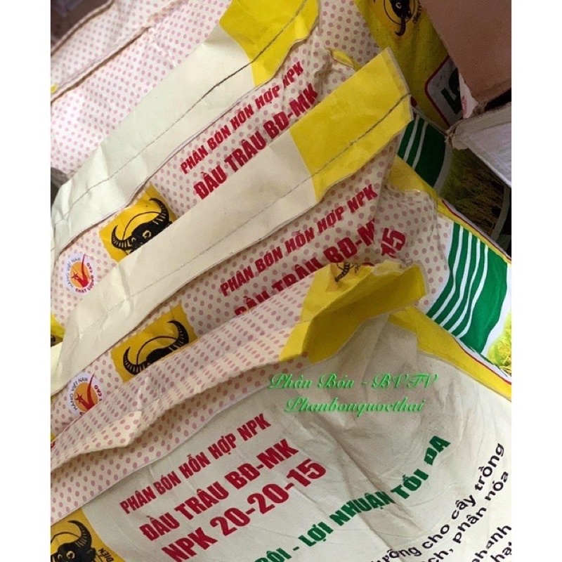 Phân NPK 20 20 15 +TE Đầu Trâu thế hệ mới,gói 1kg