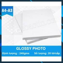 GIẤY IN ẢNH GLOSSY PHOTO A3 240G- 1 XẤP 20 TỜ