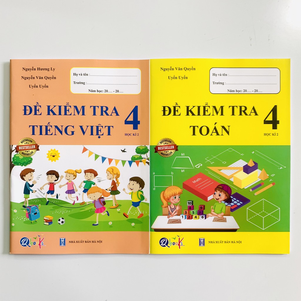 Combo Đề Kiểm Tra Toán và Tiếng Việt Lớp 1-4 - Học Kì 2