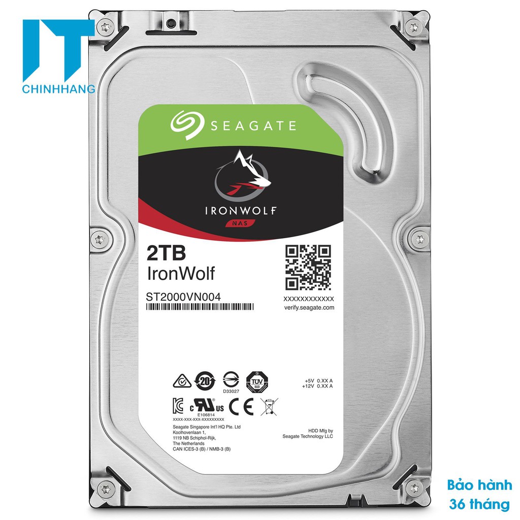 Ổ Cứng HDD Seagate - 1TB 2Tb 4TB 6TB - IronWolf - Hàng Chính Hãng