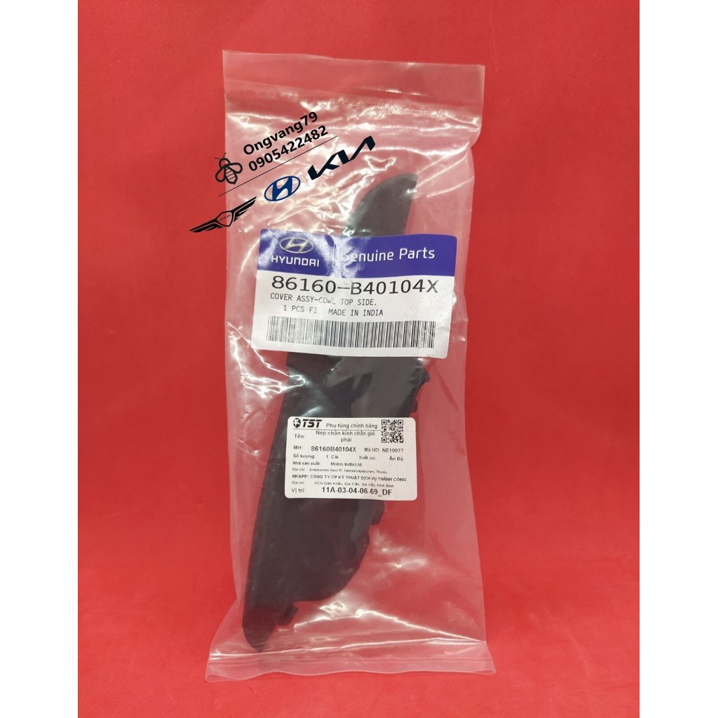 Ốp chân kính chắn gió xe HYUNDAI I10 - Ms: 86160B40104X; 86150B4010