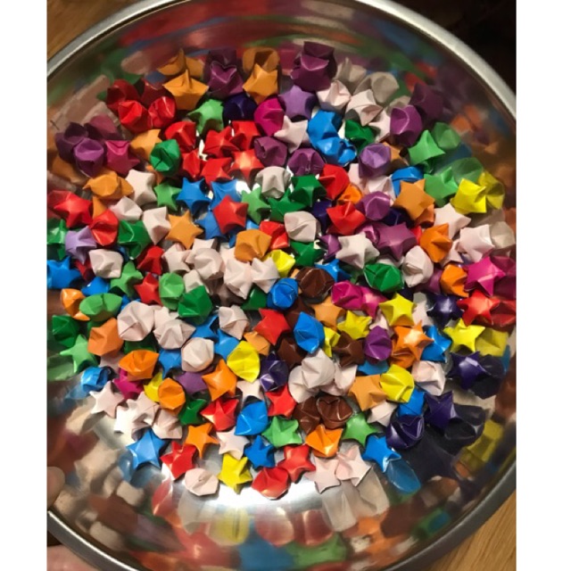 500 SAO GIẤY LẪN MÀU GẤP SẴN