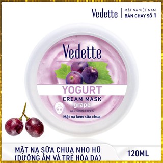 🥭 mặt nạ kem sữa chua nho 120ml vedette
