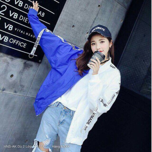 Áo khoát dù nam nữ phối dây 2 màu thần thánh | BigBuy360 - bigbuy360.vn