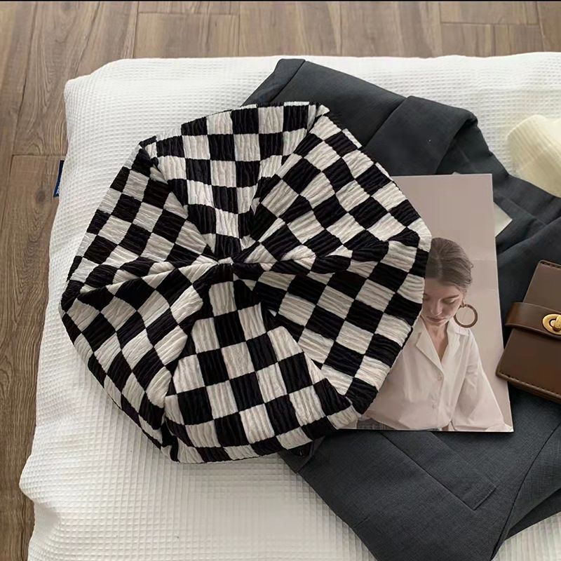 Mũ Nồi Beret Họa Tiết Caro