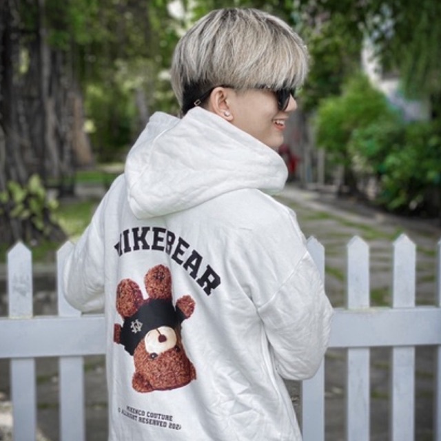 (FREESHIP) Áo Hoodie Mikebear Màu Xám,Trắng