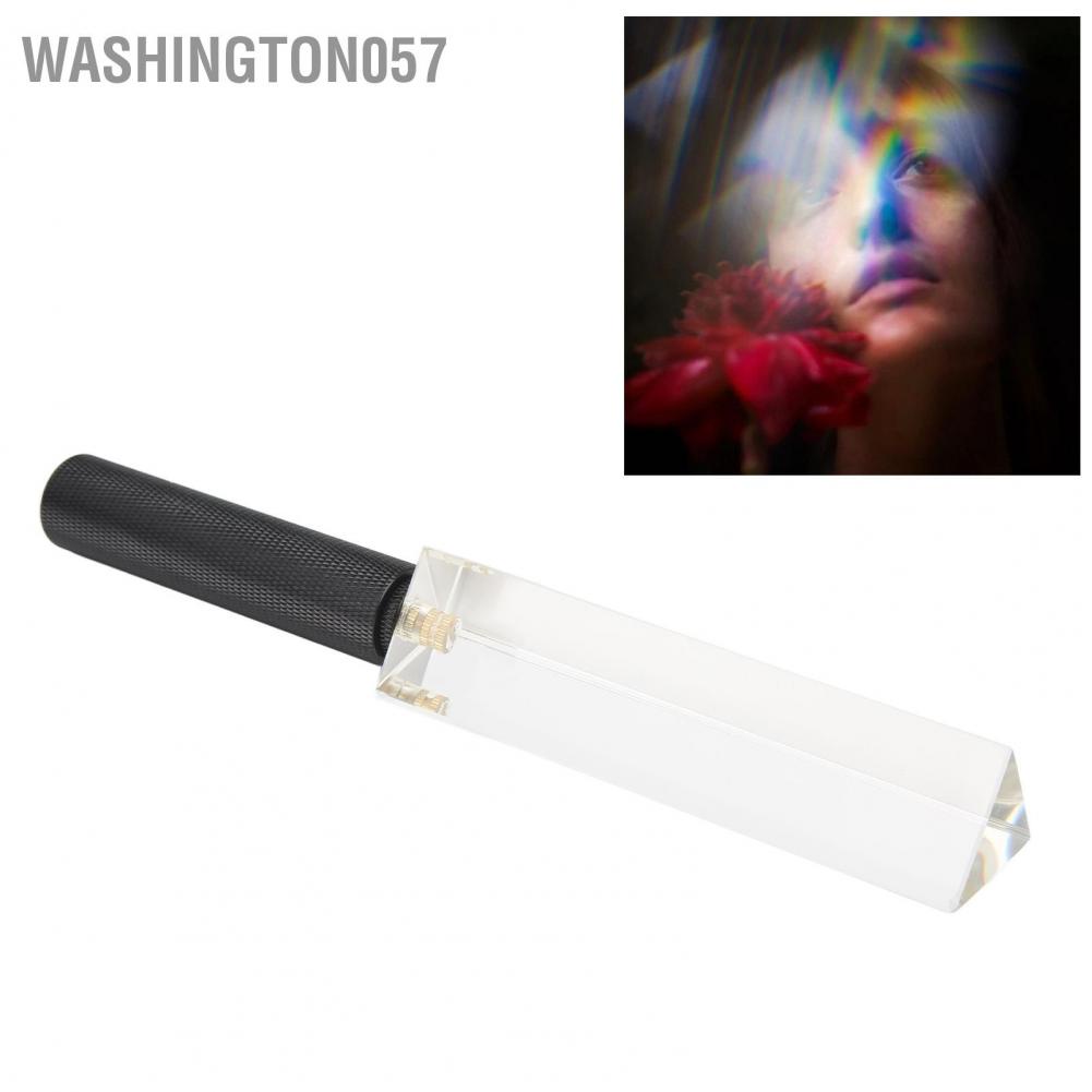 Washington057 1/4 Inch Optical Glass Triangular Prism Colorful Transparent Physics Teaching for Artistic Photo Effects Wedding
