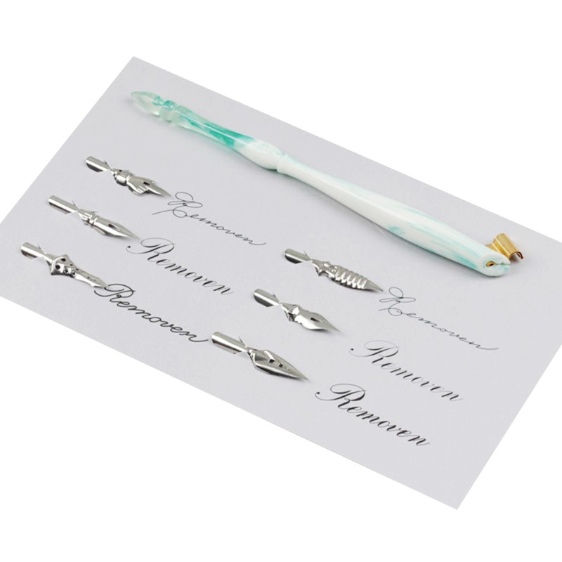 Hộp Đựng Bút Viết Thư Pháp 10 Màu Kèm 6 Ngòi Bút