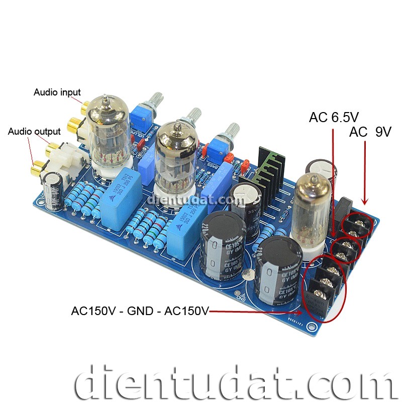 Mạch Pre-amp Âm Sắc 6N1 - 6Z4