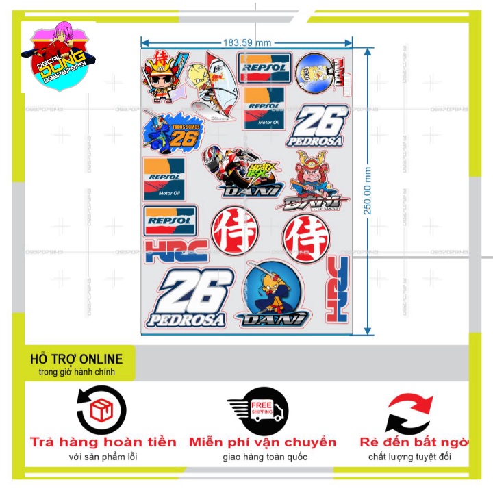 LOGO STICKER DÁN XE MÁY M48 - DUNG DECAL
