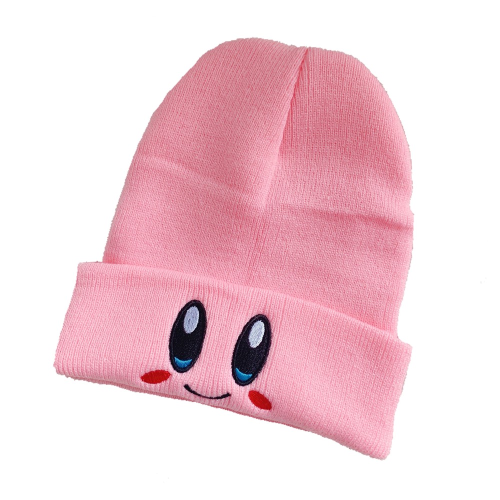 Mũ Len Dệt Kim In Họa Tiết Hoạt Hình Màu Hồng Phong Cách Nhật Bản Thời Trang Thu Đông Dành Cho Nữ