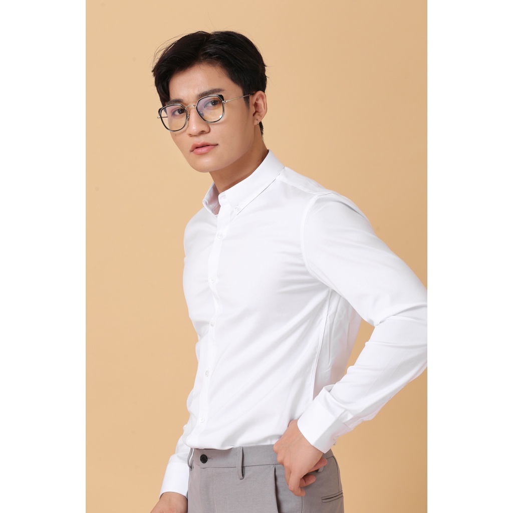 Áo sơ mi tay dài nam AKUBA form slimfit mềm mát, thoáng khí, co giãn 2814 | BigBuy360 - bigbuy360.vn