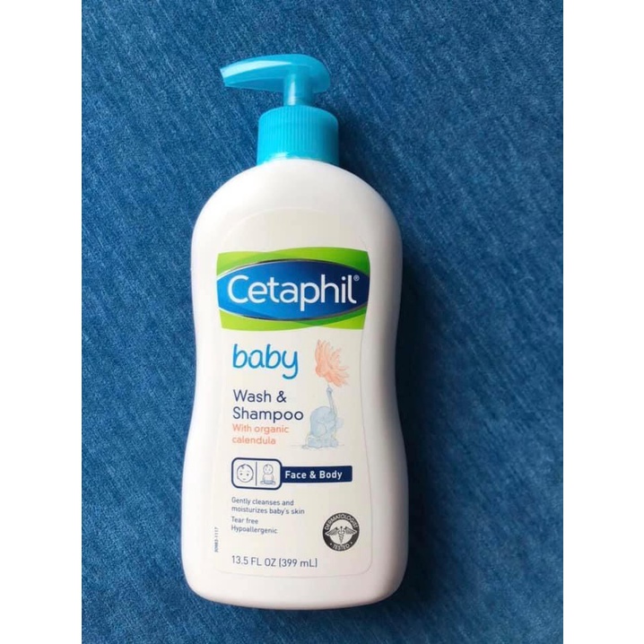 Sữa tắm gội Cetaphil baby ,công thức thiên nhiên dịu nhẹ,da nhạy cảm cho bé sơ sinh 400ml