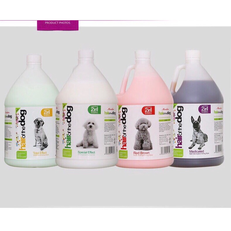 Sữa Tắm Cho Chó Trắng Lông - Khử Mùi - Chống Bạc Lông Can 3,8l