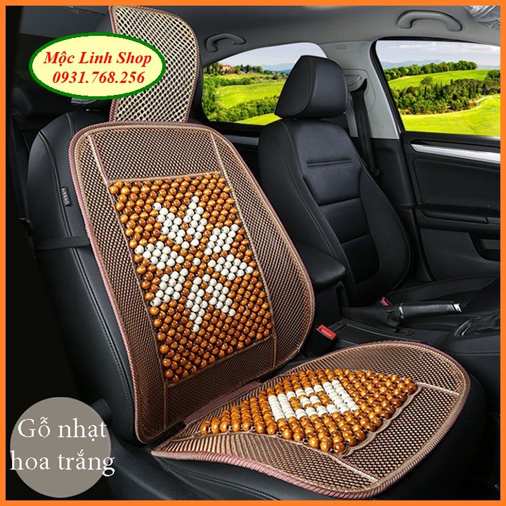 Bộ tấm lót ghế và lưng chống nóng bằng hạt gỗ