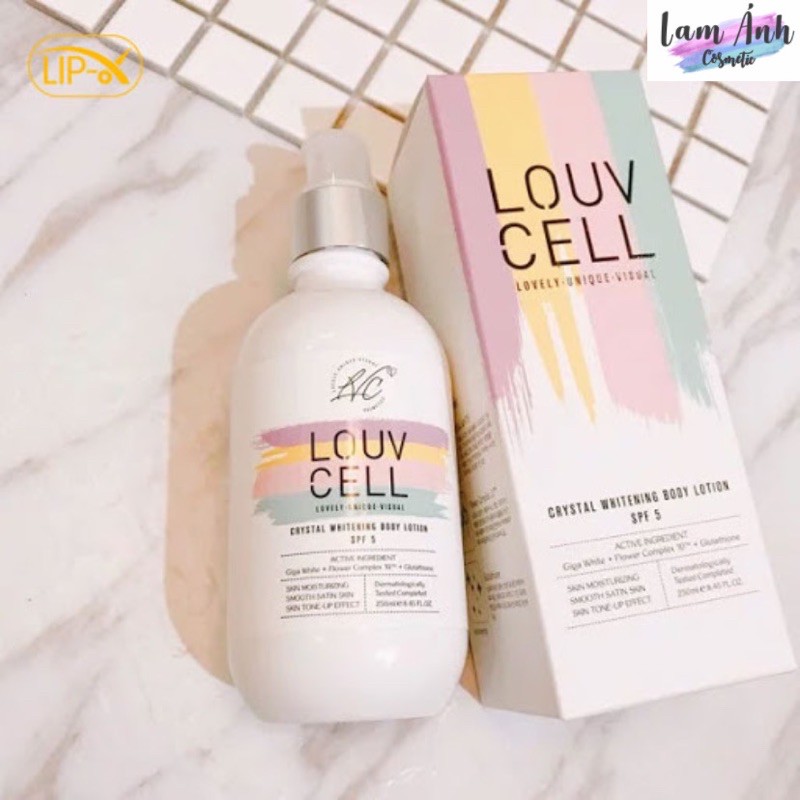 ( CHÍNH HÃNG ) 𝐊𝐄𝐌 𝐃𝐔̛𝐎̛̃𝐍𝐆 𝐓𝐑𝐀̆́𝐍𝐆 𝐁𝐎𝐃𝐘 𝐋𝐎𝐔𝐕 𝐂𝐄𝐋𝐋- Kem Dưỡng Thể Louv Cell 120ml