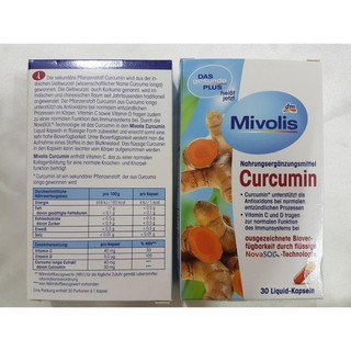 DE  Mivolis Curcumin, xách tay Đức .