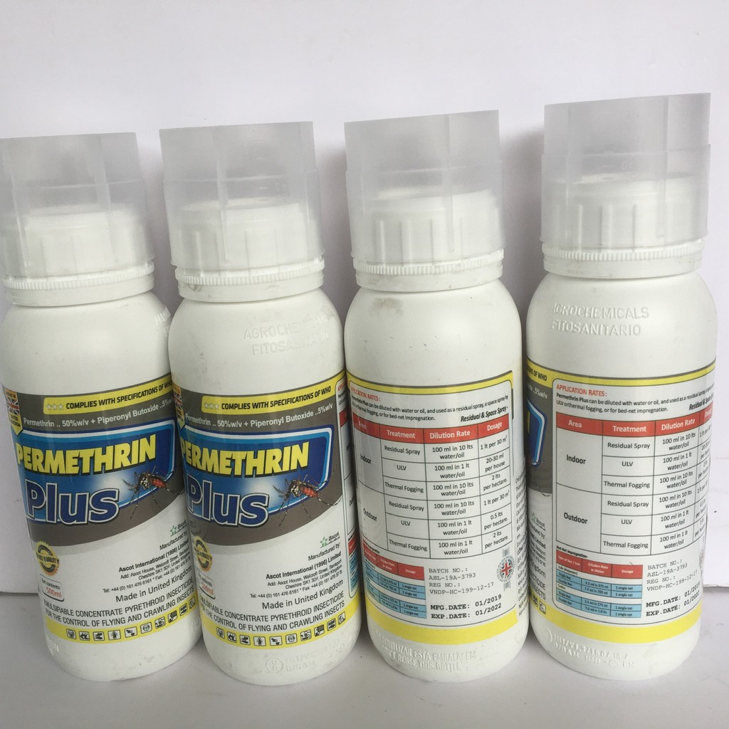Thuốc diệt muỗi Permethrin Plus chai 500ml