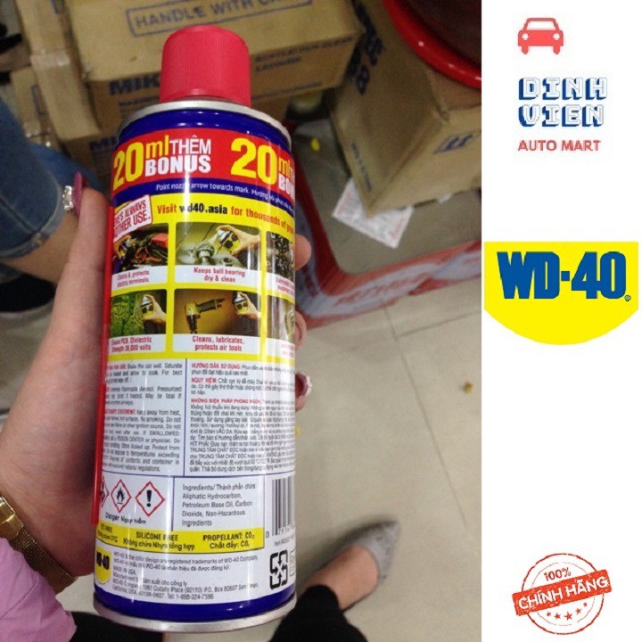 [ Tiện Ích] Chai xịt Bôi trơn Làm sạch Thẩm thấu Chống ẩm WD-40 Multi-Use Product 300ml giúp bảo vệ đồ dùng của bạn