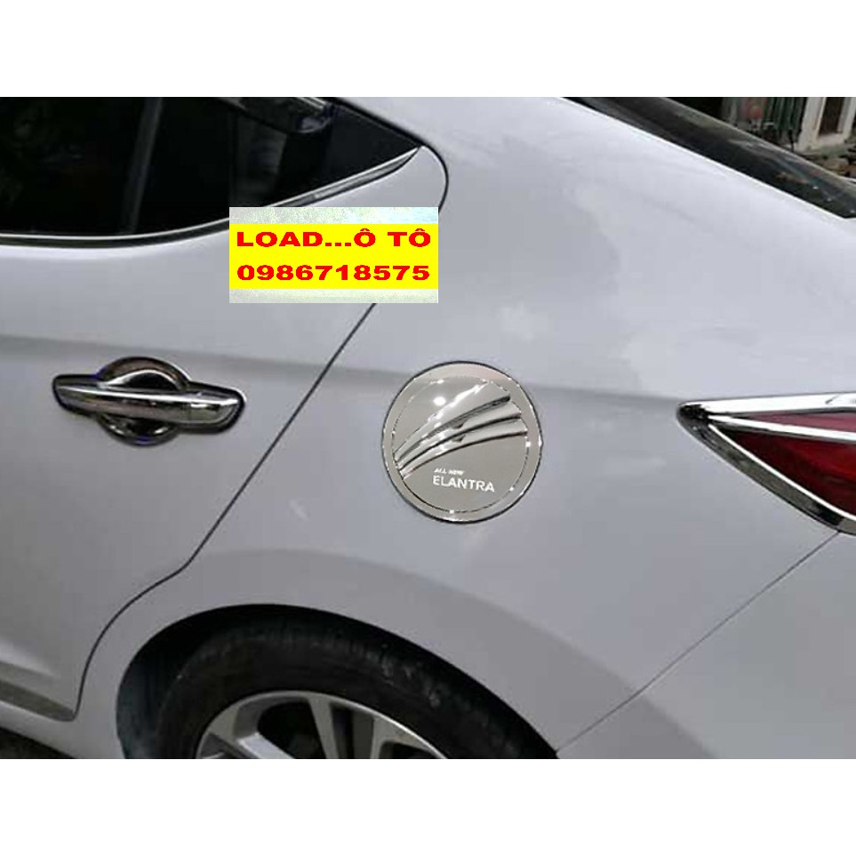 Ốp nắp bình xăng Huyndai Elantra 2019-2021 Nhựa ABS Mạ Crom Sáng Bóng