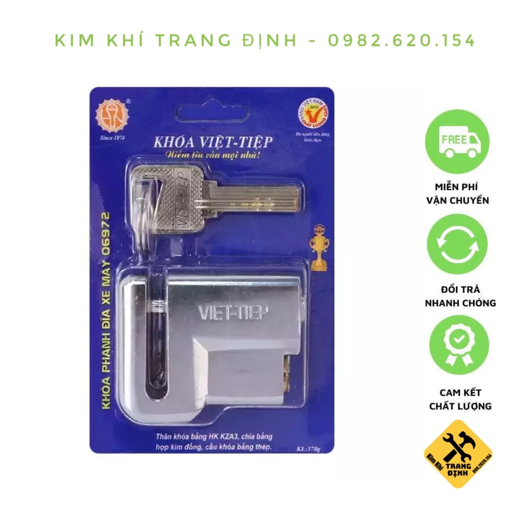 Khoá đĩa xe máy Việt Tiệp 06972 CHÍNH HÃNG