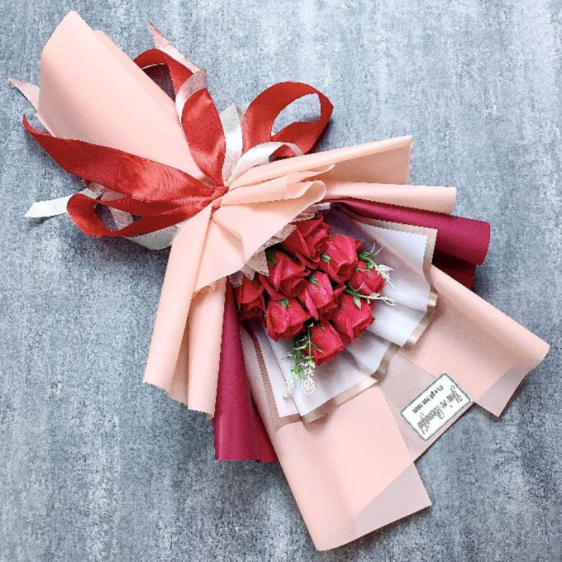 💥GIÁ SỐC💚 Bó 9B hồng sáp quà tặng style Hàn Quốc 💓