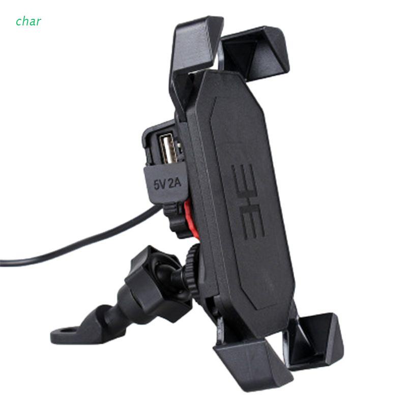 Giá Đỡ Điện Thoại Gắn Tay Lái Xe Máy Kèm Sạc USB 1 Cái