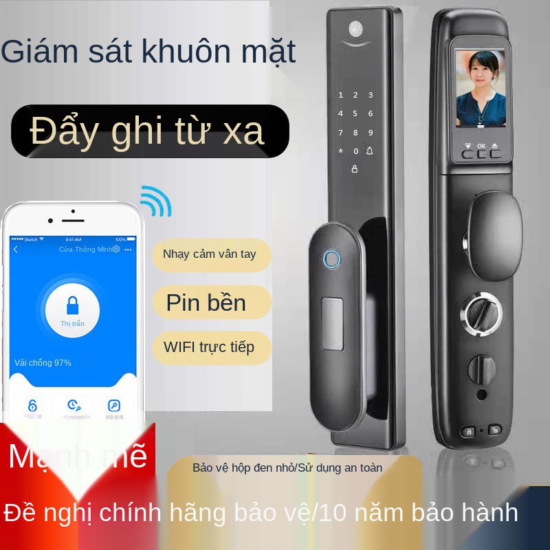 ✿☇☁Khóa cửa vân tay tự động chống trộm tại nhà mật khẩu thông minh điện tử 10 thương hiệu lớn về camera giám sát từ