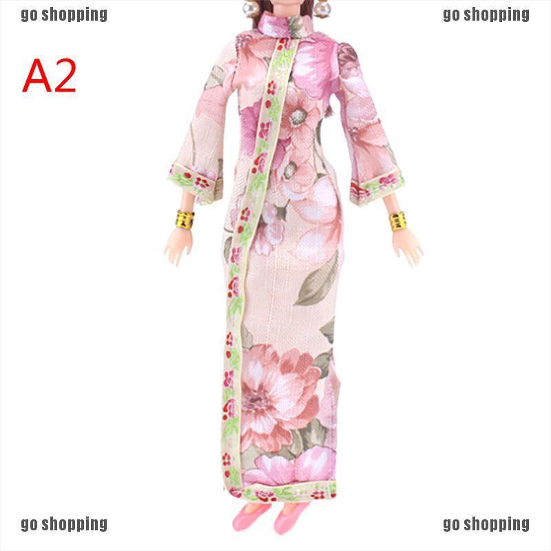 {go shopping}Doll handmade unique dress clothes for chinese traditional dress cheongsam